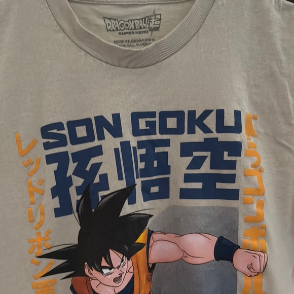 Cream and Orange Anime Graphic Tees Short Sleeve - Picture 4 of 5